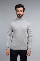 Ash Grey Full Sleeve Fashion Sweater Gibson FS-SWT-IMP-FD-94-03